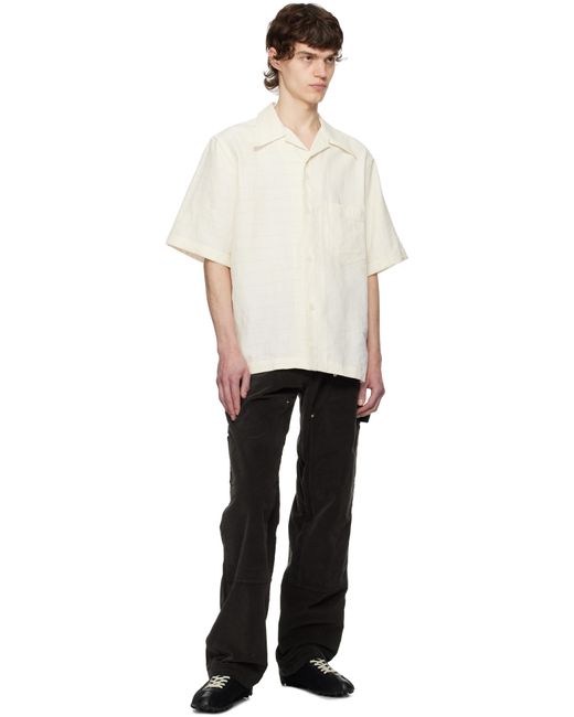 Wales Bonner White Off- Highlife Bowling Shirt for men