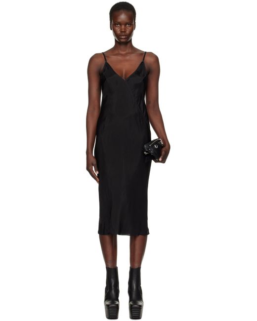 Rick Owens ブラック Hollywood スリップ ミディアムワンピース Black