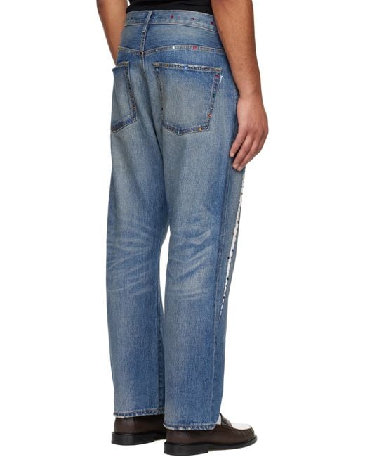 A Bathing Ape Blue Color Stone 13Oz Denim Jeans for men