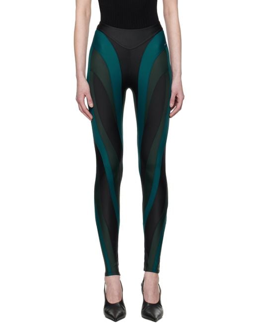 Mugler Black Ssense Exclusive & Eco Sport Lycra Leggings