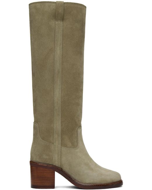 Isabel Marant Green Taupe Seenia Boots