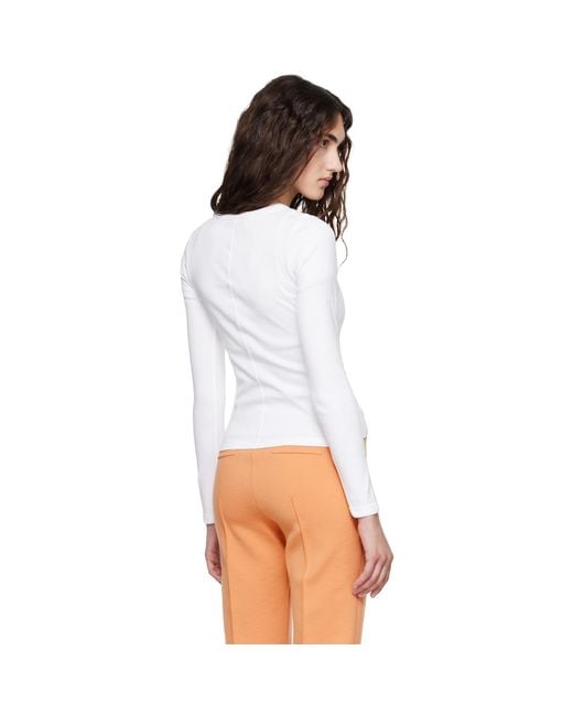 Flore Flore White Jill Longsleeve T-Shirt