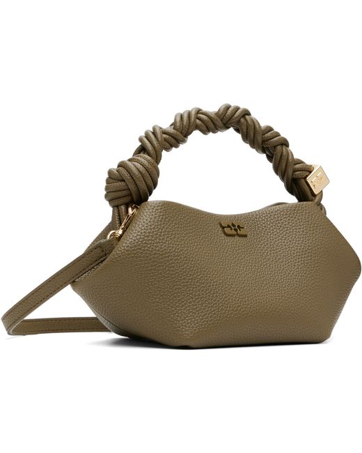 Ganni Brown Grained Mini Bou Bag