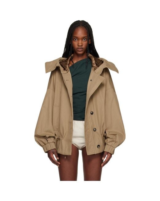Dries Van Noten Brown Hooded Jacket