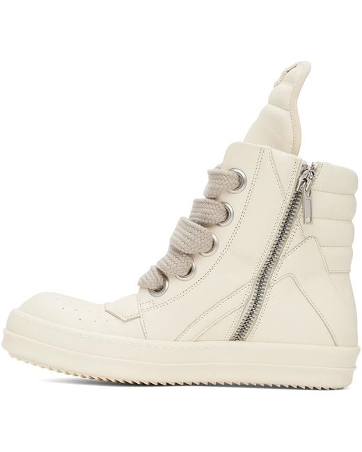 Rick Owens Off-white Jumbo Laced Geobasket Sneakers for men
