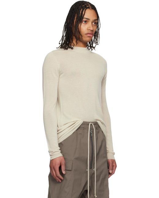 Rick Owens Natural Off- Hollywood Level Lupetto Sweater for men