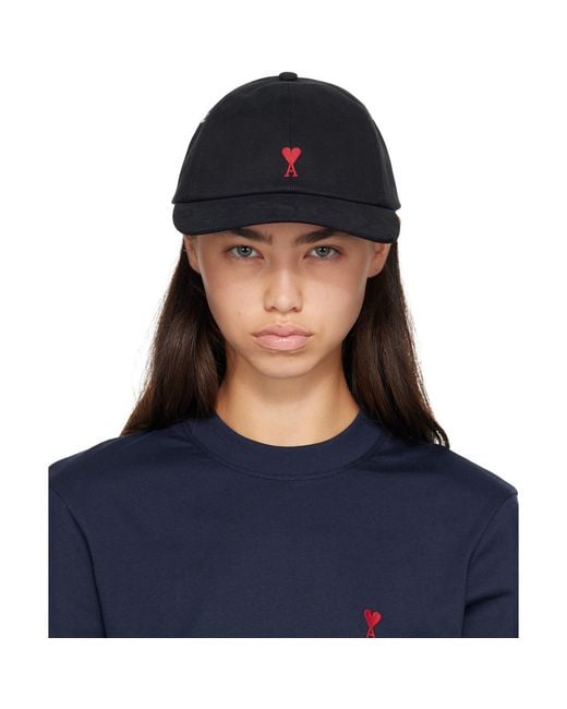 AMI Blue Cotton Ami De Coeur Cap