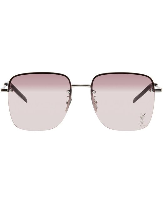 Saint Laurent Black Silver Sl 312 M Sunglasses