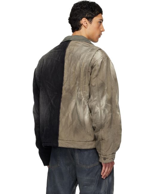 we11done Black 'Half And Half' Work Jacket for men