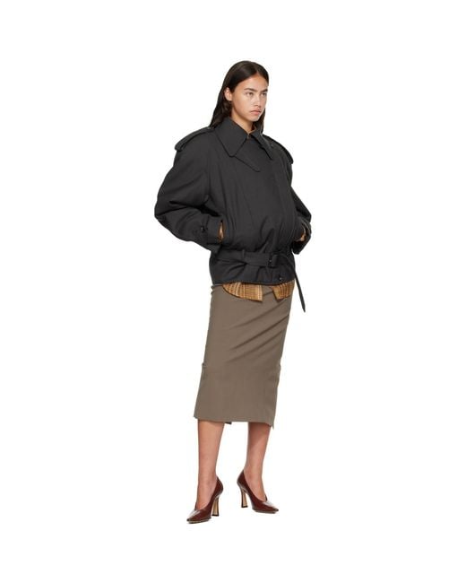 Mugler Black Round Jacket