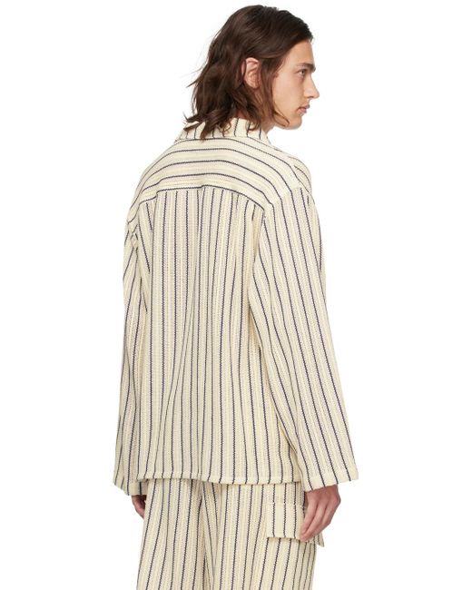 LE17SEPTEMBRE White Off- Striped Shirt for men