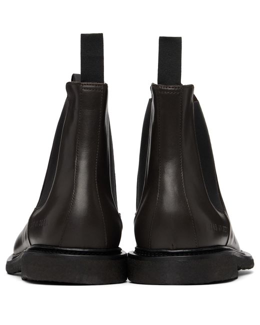 Common Projects Black Leather Chelsea Boots for men