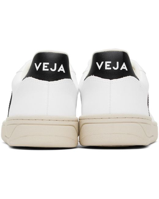 Veja White & Black V-10 Sneakers for men