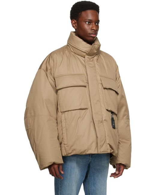 Wooyoungmi Natural Funnel Neck Down Jacket for men