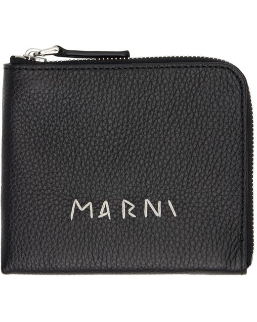 Marni Black Zip Around Wallet
