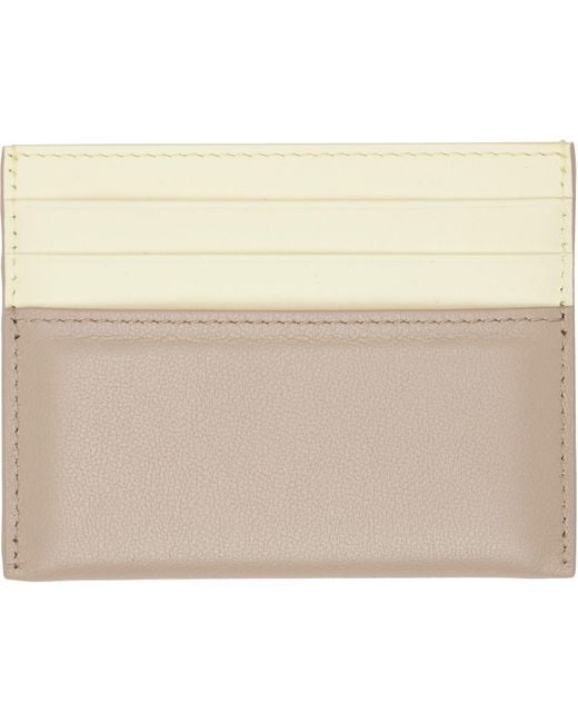 Givenchy Natural Taupe Padded Card Holder for men