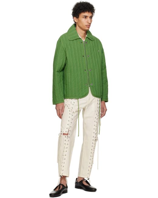 Craig Green White Craig Lace-up Trousers for men