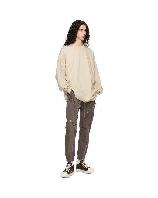 Rick Owens Natural Off- Temple Tommy Ls T-Shirt for men