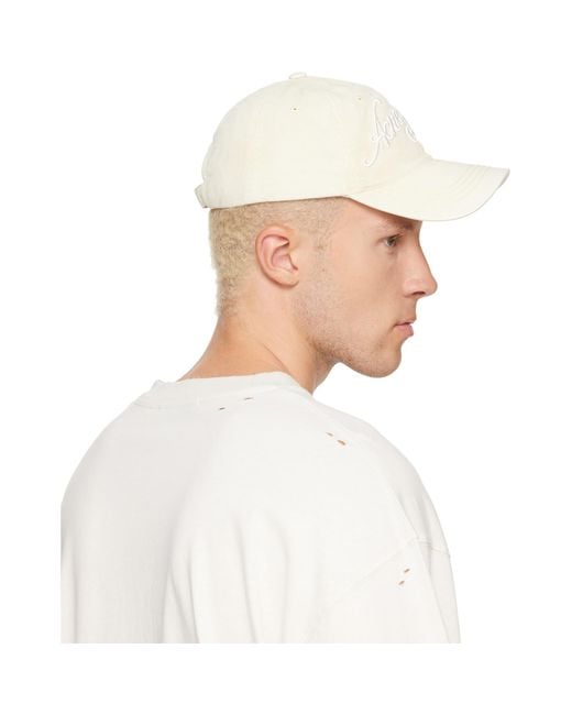 Acne White Off- Embroidered Logo Cap for men