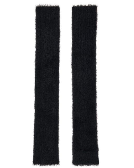 MM6 by Maison Martin Margiela Black Brushed Arm Warmers