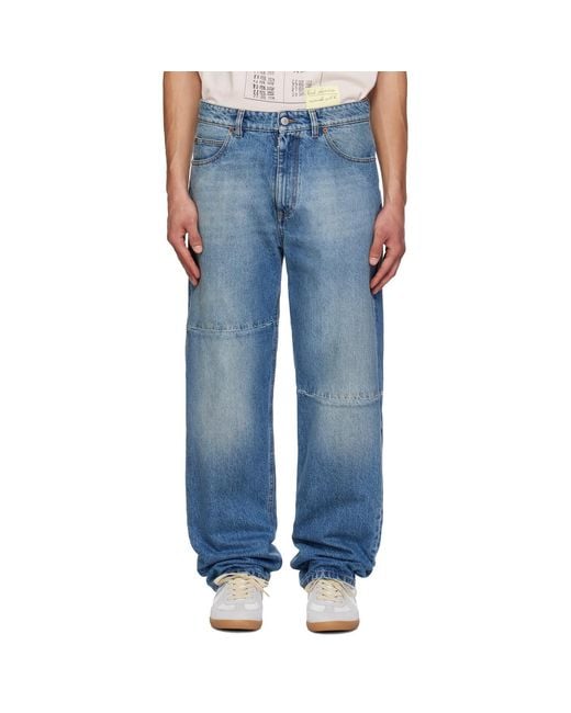 MM6 by Maison Margiela Blue Straight-Leg Jeans for men