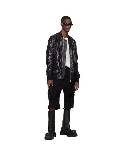 Rick Owens Black Temple Calf Pull On Bogun Boots for men