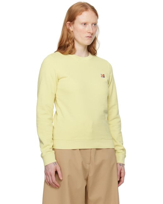 Maison Kitsuné Multicolor Yellow Bold Fox Head Sweatshirt