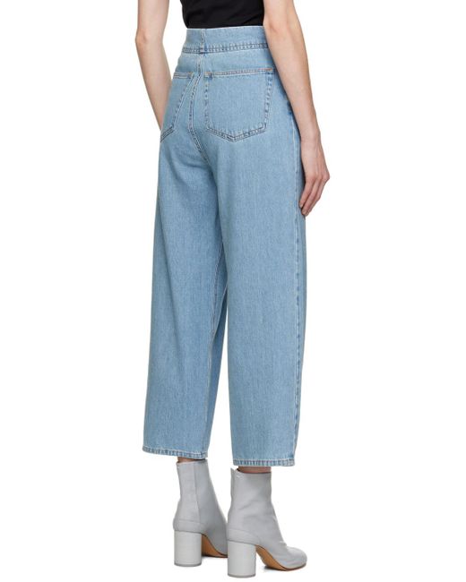 MM6 by Maison Martin Margiela Blue Rounded Jeans