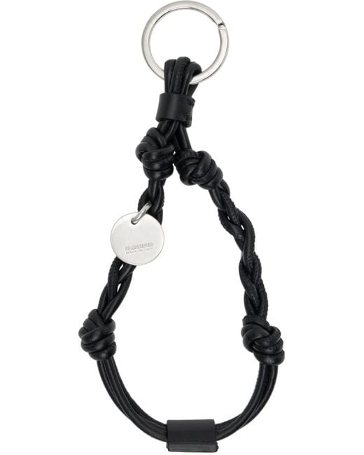 Jil Sander Black Tangle Keychain for men