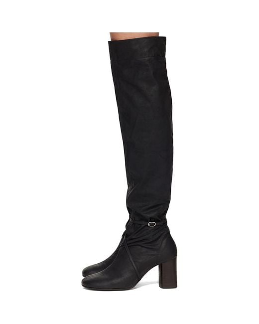 Lemaire Black Knotted Anatomic 80 Boots