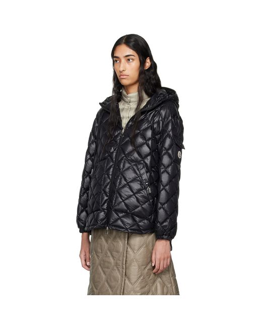 Moncler Black Hooded Down Jacket