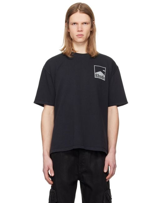 Rhude Black Chevron T-Shirt for men