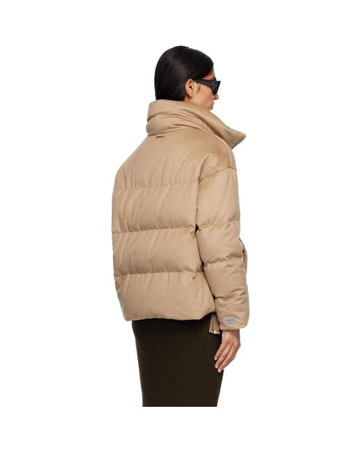 Max Mara Natural Tan Diego Reversible Down Jacket