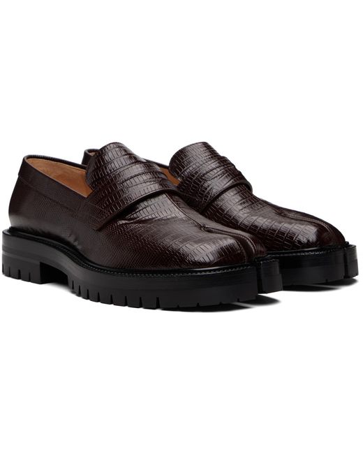 Maison Margiela Black Tabi County Loafers for men