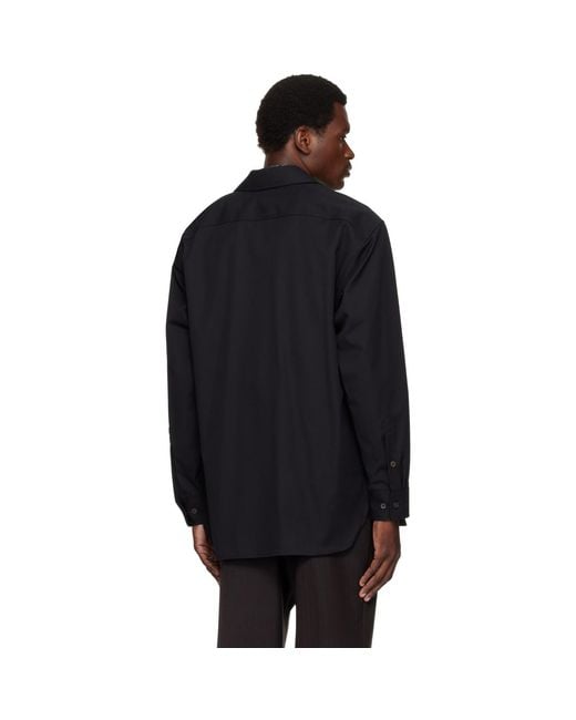 Dries Van Noten Black Zip Shirt for men