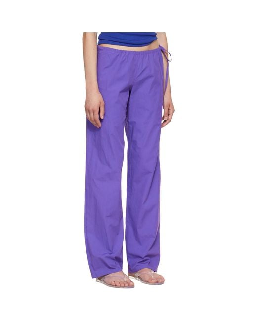Brooke Callahan Purple Tie Lounge Pants