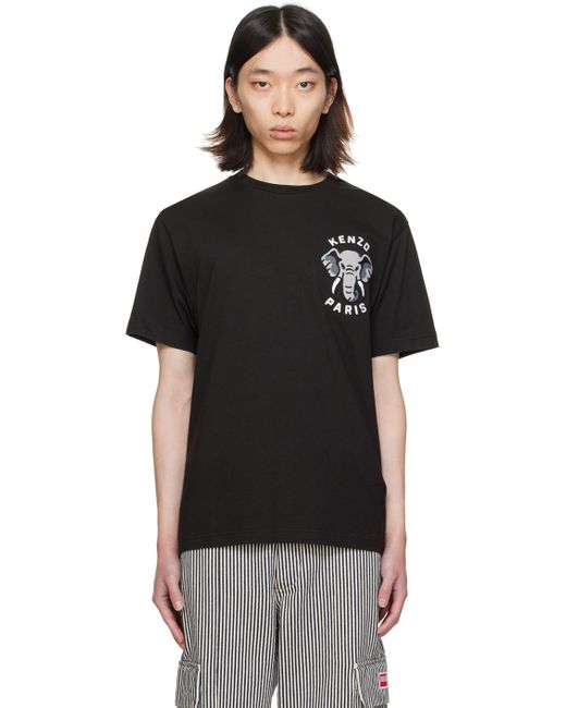 メンズ KENZO Paris Elephant Tシャツ Black