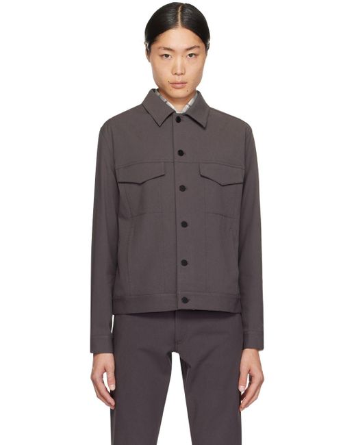 river trucker jacket in double face wool cashmere
