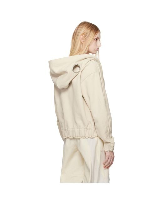 Moncler Genius Natural Moncler X Willow Smith Zip-Up Eyelet Cotton Hoodie