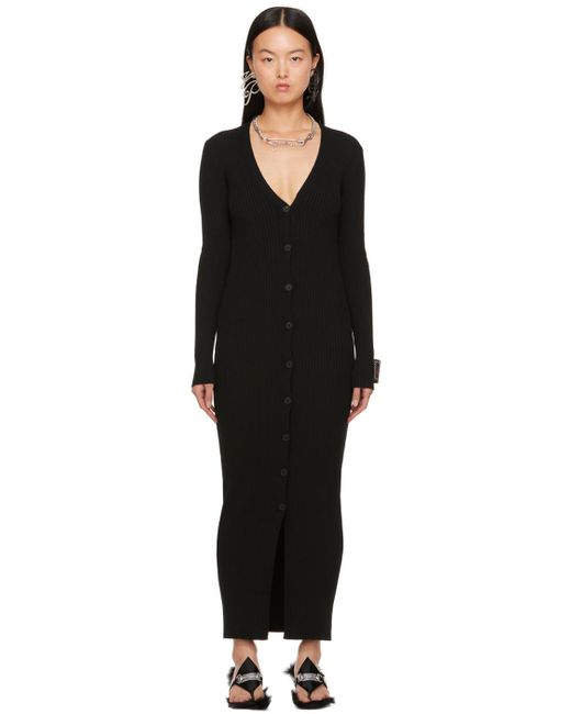Robe longue eiffel tower noire Jean Paul Gaultier en coloris Black
