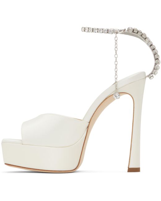 Jimmy Choo White Ssense Exclusive Off- Saeda 125 Heeled Sandals