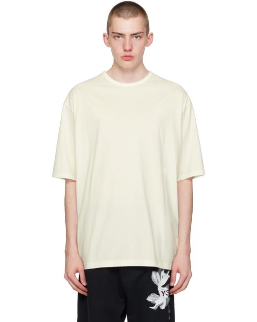 Y-3 White Off- Boxy T-shirt for men