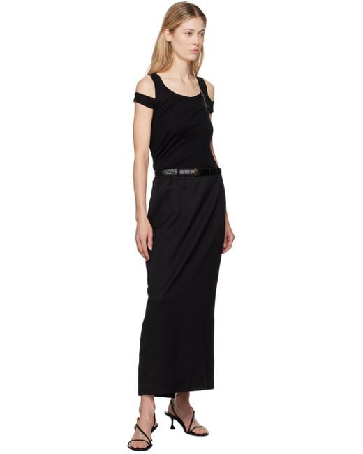 LE17SEPTEMBRE Black Belted Maxi Skirt