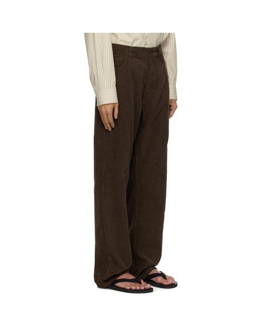 The Row Black Burt Trousers for men