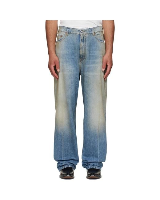 MM6 by Maison Margiela Blue Straight-Leg Jeans for men