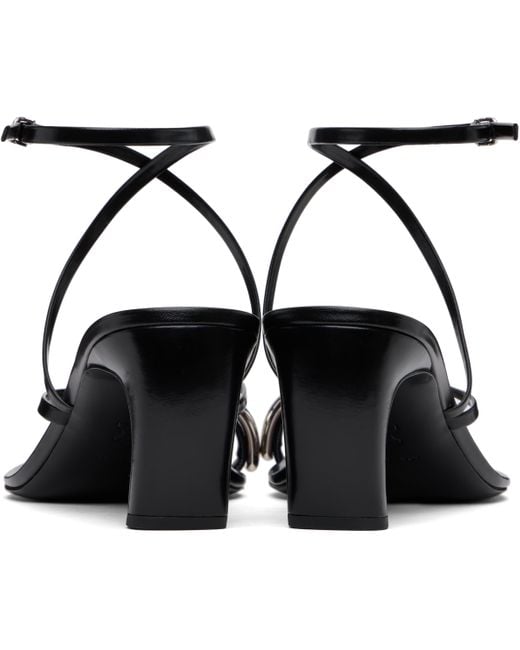 Tory Burch ブラック Pierced ストラッピー ヒールサンダル Black