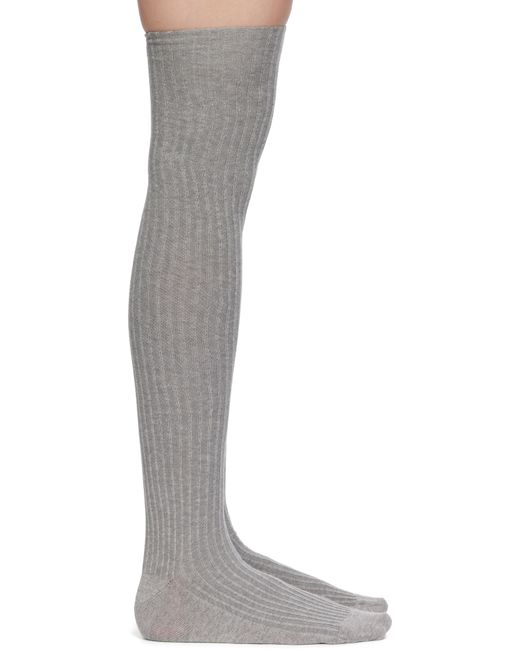 Ensemble De Deux Paires De Bas-Cuissardes Noirs Et Gris Baserange en coloris Black
