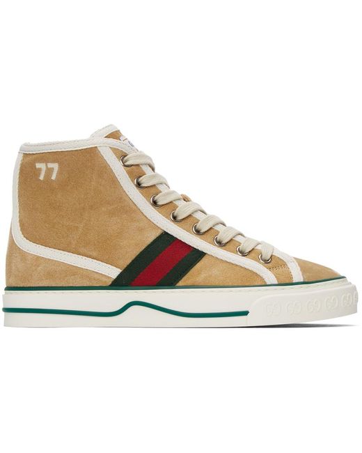 Gucci Natural Suede ' Tennis 1977' High-top Sneakers
