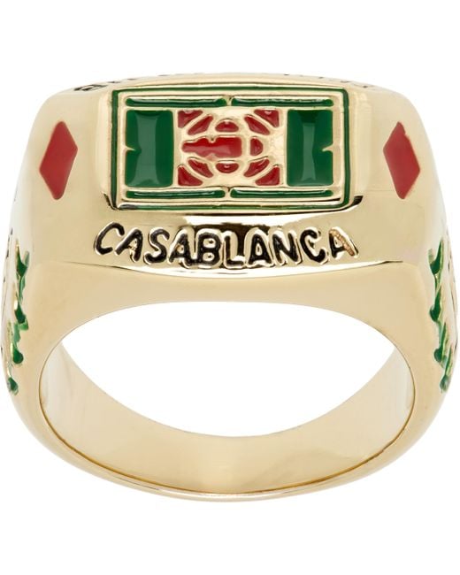 Casablanca Metallic Tennis Club Ring for men