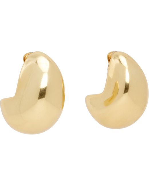 Max Mara Black Logo Lobe Clip-On Earrings